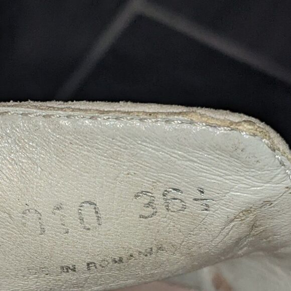 Miu Miu | Metallic Cap-Toe Skate Sneaker in Grey Suede - Picture 8 of 8